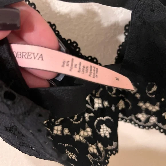 Lace lightly padded Bralette plunge wireless - Picture 7 of 9